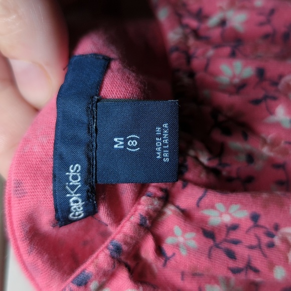 3 for $10 Bundle Sale! Gap Kids Pink Floral Sleeveless Swing Tunic Girls M 8 - Picture 2 of 4